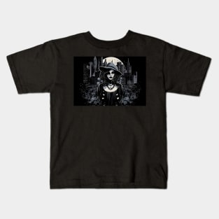 Brooklyn New Goth A Gothic Skyline Kids T-Shirt